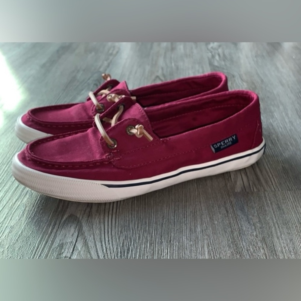 Sperry Canvas-Leather Top Sider Memory Foam Shoes Like New-Only Worn Two Times - Picture 3 of 11